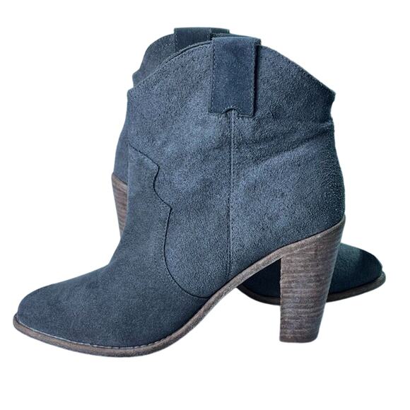 Joie Booties Womens 9.5 Monte Leather Suede Western Lined Heel Cowgirl - Picture 5 of 12